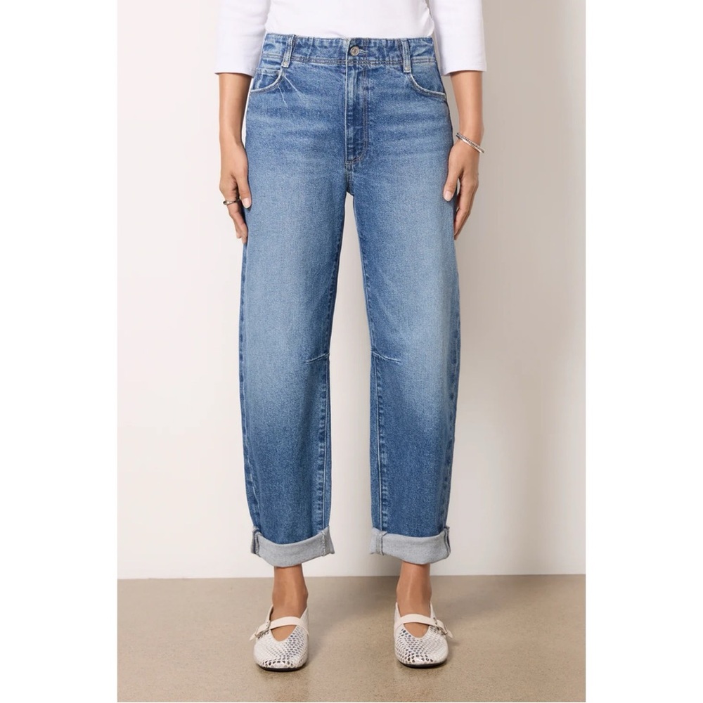 Paige Alexis Barrel Jeans 29 Ryland Denim Blue Casual Minimalist Classic Trendy - Picture 7 of 16